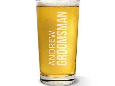 Groomsman Pint Glass Discount