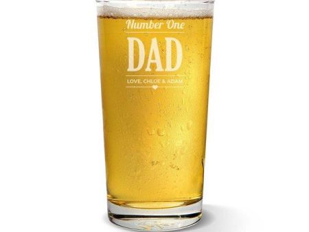 Number 1 Dad Pint Glass Fashion