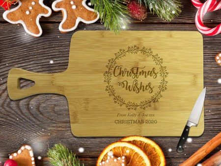 Christmas Wishes Rectangle Bamboo Serving Board Hot on Sale