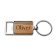 Classic Name Rectangle Metal Keyring Fashion