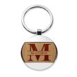 Monogram Round Metal Keyring For Discount