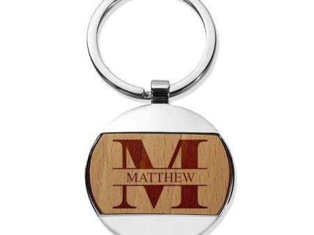 Monogram Round Metal Keyring For Discount