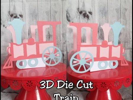 3D TRAIN CENTERPIECE Girl Train Party Girly Train Pop Up Train Centerpiece Balloon Holder Train Birthday Train Party Chuga Chuga Two Two Online