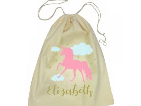 Calico Drawstring Bag - Pink Unicorn Supply