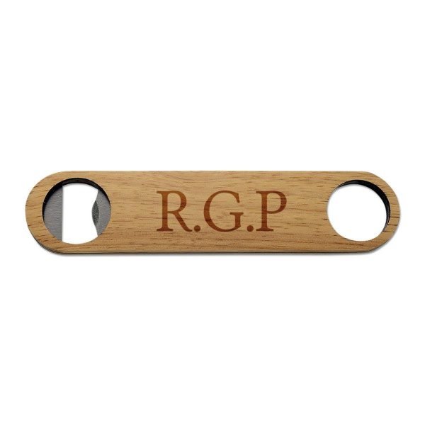 Initials Wooden Bottle Opener on Sale