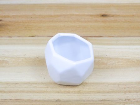 Wholesale: White Geometric Ceramic Container [Min Order 12] Online now