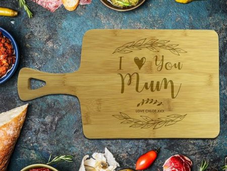 Love You Rectangle Bamboo Serving Board Online