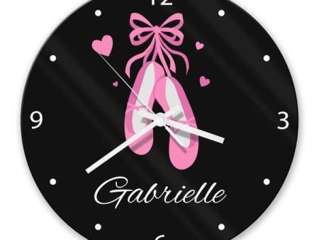 Ballet Shoes Glass Clock For Discount