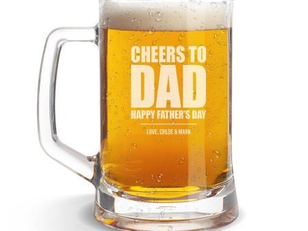 Cheers To Glass Beer Mug Online now