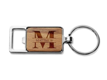 Monogram Rectangle Metal Keyring For Discount