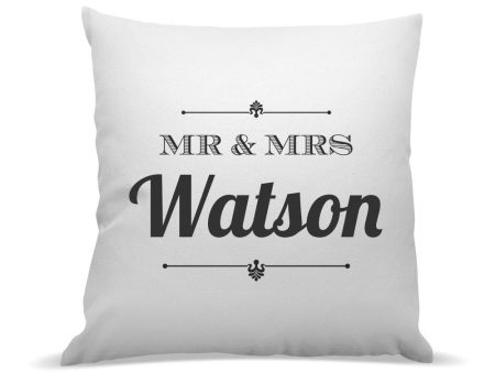 Mr & Mrs Premium Cushion Cover (Temporarily Out of Stock) Hot on Sale