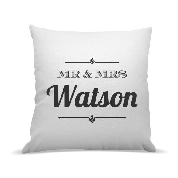 Mr & Mrs Premium Cushion Cover (Temporarily Out of Stock) Hot on Sale