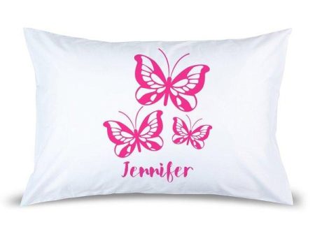 Pink Butterflies Pillow Case Discount