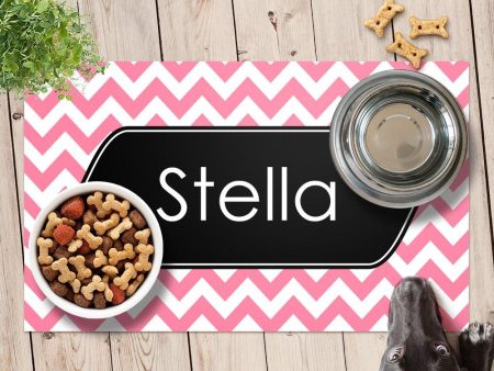 Chevron Pet Feeding Mat Online