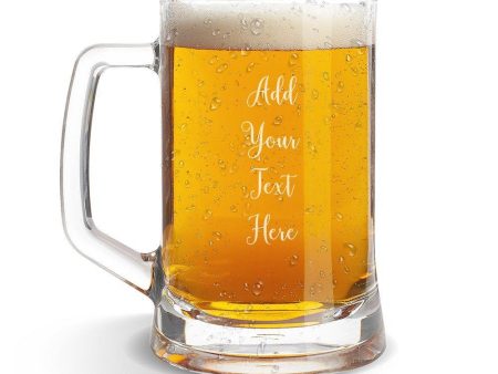 Add Your Own Message Glass Beer Mug For Discount