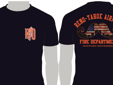 Reno-Tahoe Airport Fire MOVEMBER T-shirt Longsleeve on Sale