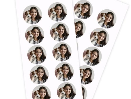 Photo Stickers - Round 28pk Hot on Sale