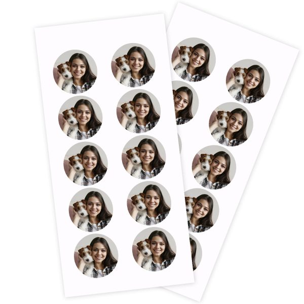 Photo Stickers - Round 28pk Hot on Sale