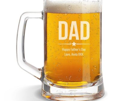 Dad Glass Beer Mug on Sale