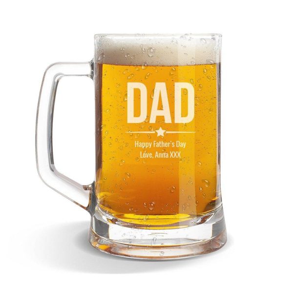 Dad Glass Beer Mug on Sale