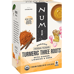 Numi Turmeric Three Roots Og 12 Bags Hot on Sale